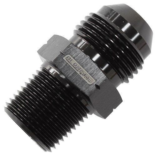 Aeroflow 3/8" BSPT to -8AN Adapter - AF757-08BLK