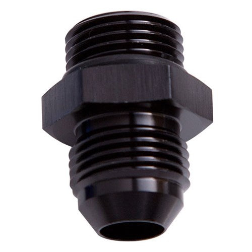 Aeroflow ORB to AN Straight Male Flare Adapter -8 ORB to -8AN, Black Finish - AF920-08BLK
