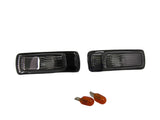 Black Smoke Side Marker Indicator Signal Lights for 91-98 Nissan 180SX RPS13 Silvia