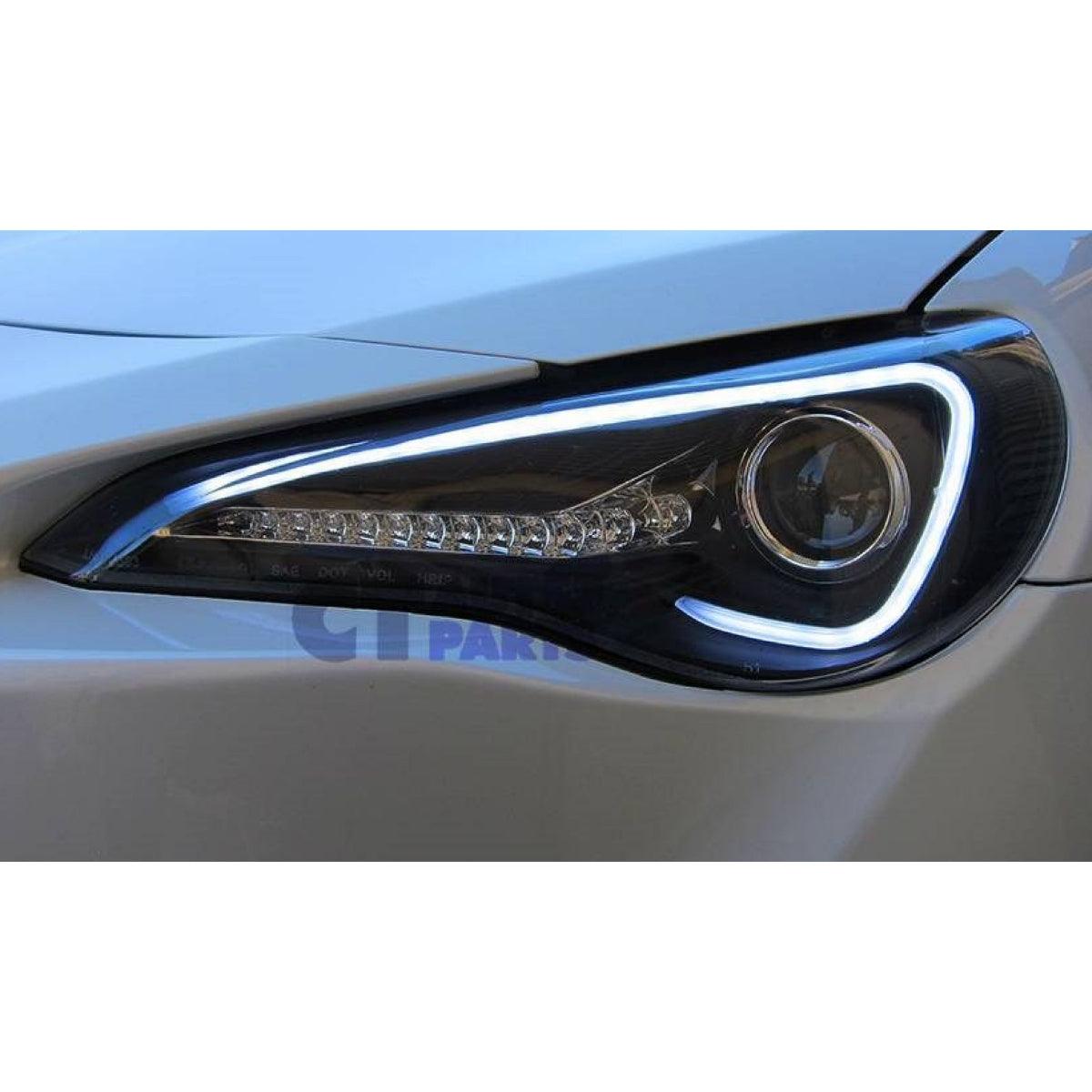 SpecD Black Full LED Headlights with SQ LED Indicator for GT86 & BRZ