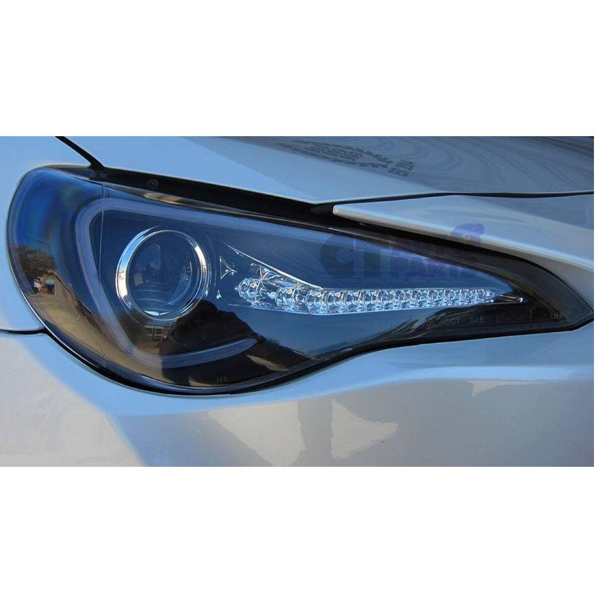 SpecD Black Full LED Headlights with SQ LED Indicator for GT86 & BRZ
