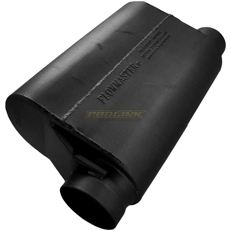 Flowmaster Alcohol Race Series Muffler - 3.5" Offset Inlet / 3" Offset Outlet - Same Side - Prolink Performance