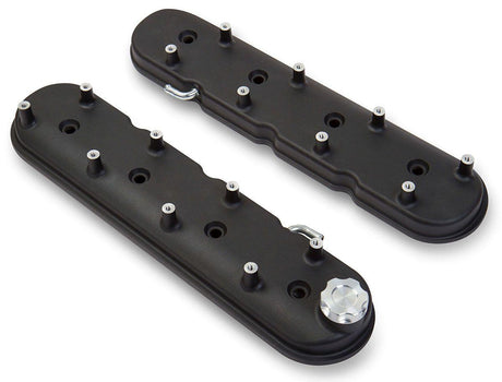 Holley Black Satin Aluminium Valve Covers (HO241-91) - Prolink Performance
