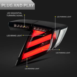 MUGEN Style Smoke LED Tail lights For 2016-2021 Honda Civic FK7 TYPE R FK8 taillights