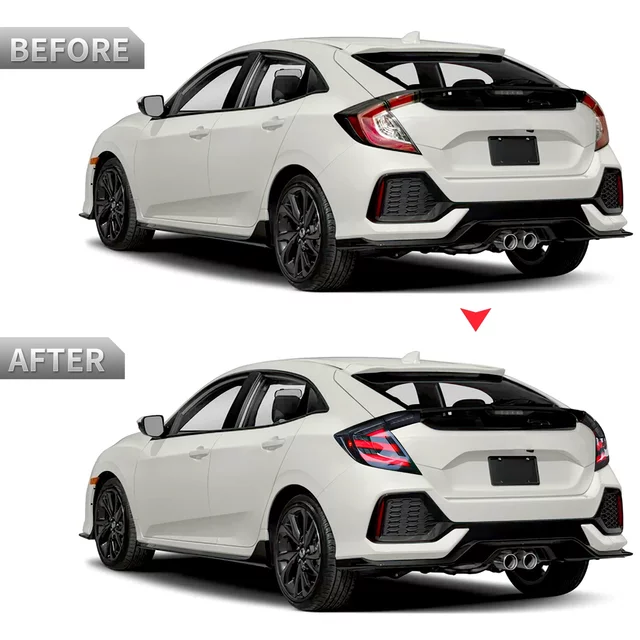 MUGEN Style Smoke LED Tail lights For 2016-2021 Honda Civic FK7 TYPE R FK8 taillights