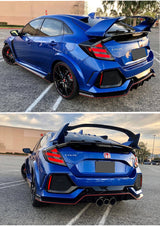 MUGEN Style Smoke LED Tail lights For 2016-2021 Honda Civic FK7 TYPE R FK8 taillights