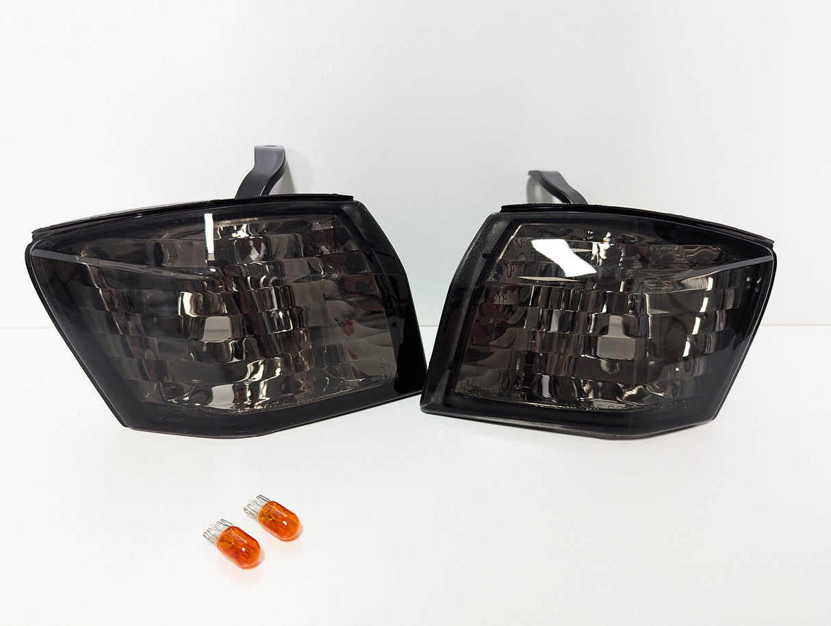 Black Front Corner Indicator Signal Lights for 96-98 Nissan S14 Silvia 200SX S2