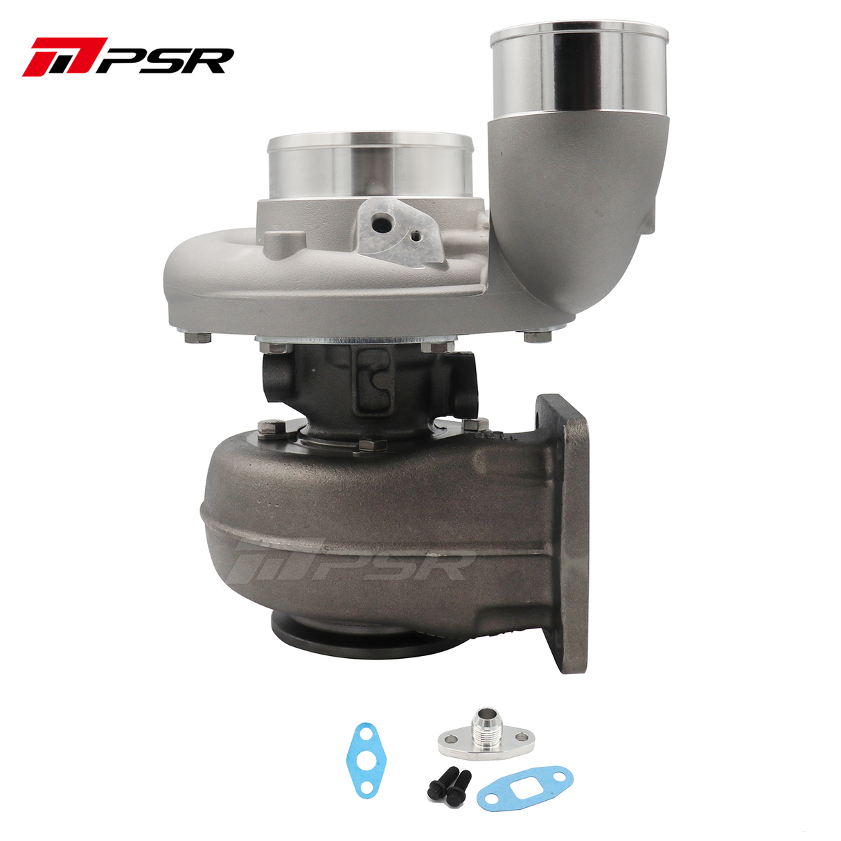 Pulsar Billet 363 366 369 Journal Bearing Turbo with 90° Elbow Outlet Compressor