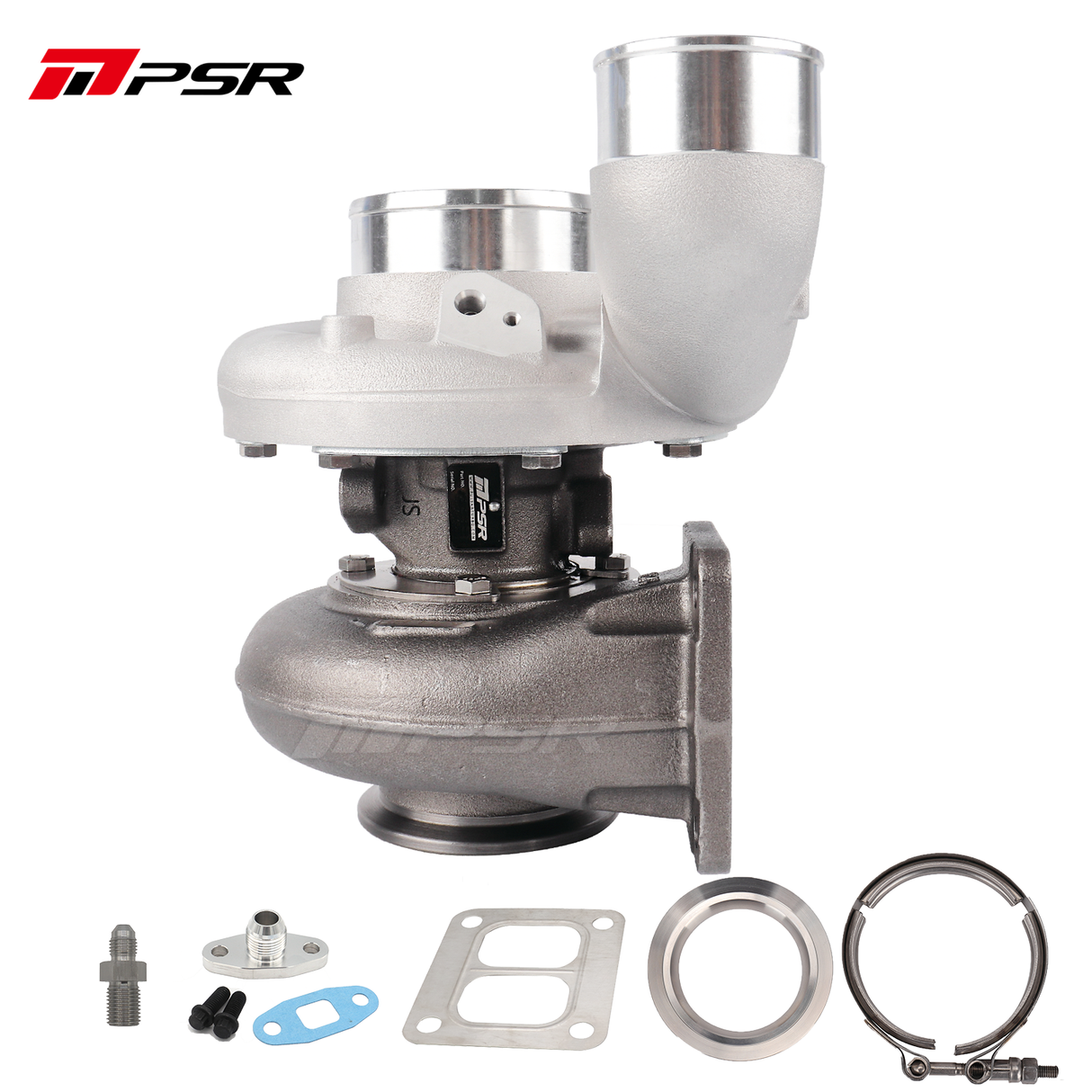 PULSAR Billet 363D 366D 369D DUAL CERAMIC BALL BEARING Turbo with 90° Elbow Outlet Compressor