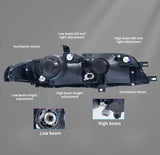 JDM Black OE Projector Headlights for Nissan Skyline R33 GTR GTS25 GTS Series 1&3 head lights