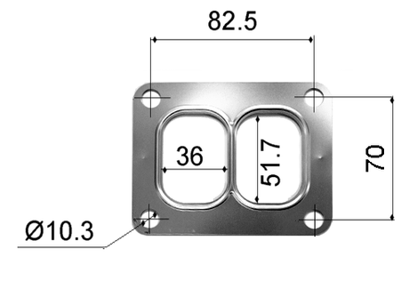T4 Divided Inlet Turbo Gasket MLSR (Multi Layer) - Prolink Performance