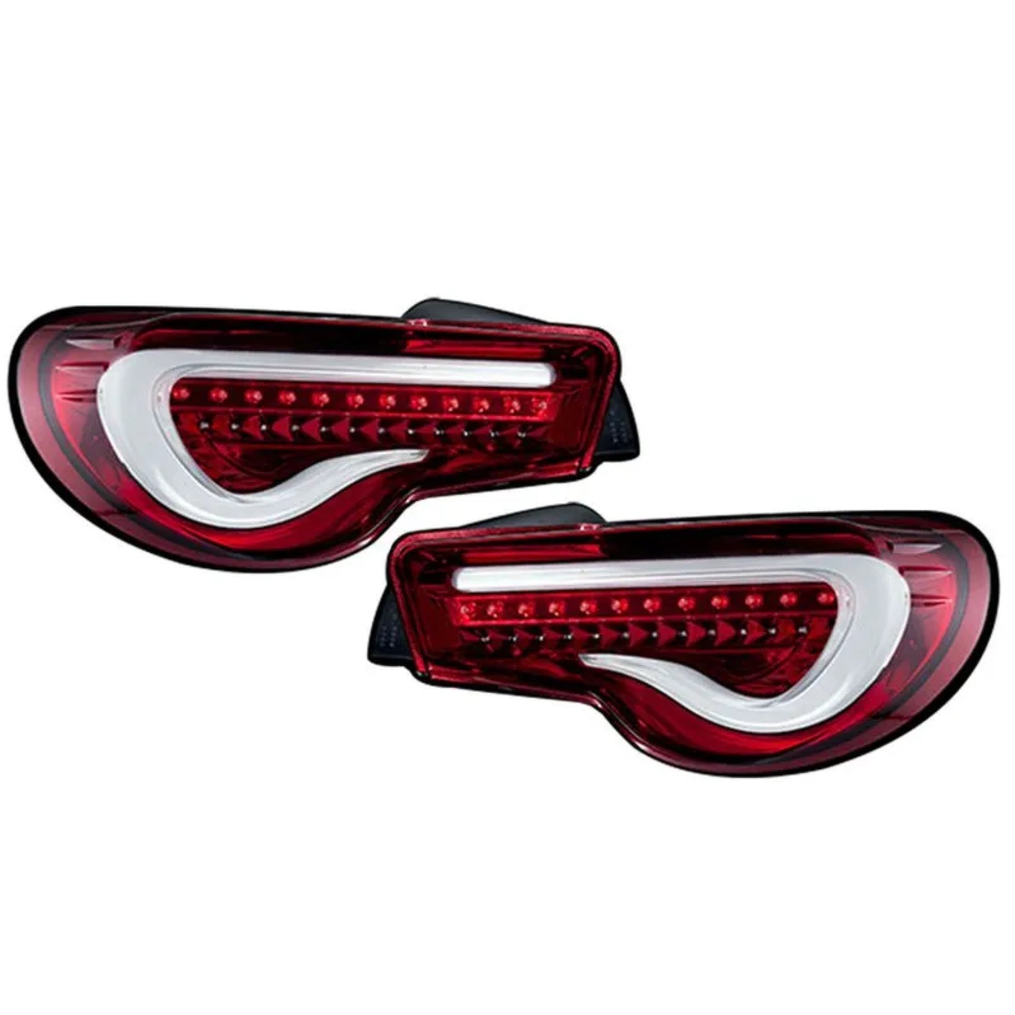 Valenti Red & Clear Lens Full LED Tail-Lights SQ Indicator suit Toyota GT86/BRZ - Prolink Performance
