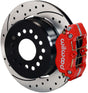 Wilwood Dynapro Dust-Boot Rear Brake Kit - 4-Piston 12.19" - Red Caliper WB140-13207-DR - Prolink Performance