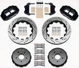 Wilwood Forged Narrow Superlite 6R Big Brake Front Brake Kit (Hat) - Black WB140-9296-D - Prolink Performance