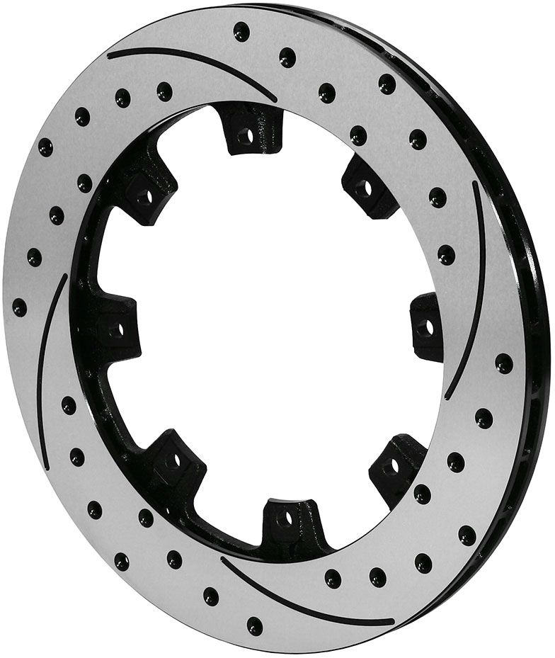 Wilwood 8 Bolt SRP Drilled & Slotted Performance Rotor (R/H) 32 Vanes Black WB160-7101-B - Prolink Performance