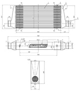 Aeroflow 600x300x76mm Street Series Aluminium Intercooler, Black Finish AF90-1000BLK - Prolink Performance