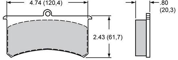 Wilwood PolyMatrix Brake Pad Set with A Compound WB15A-5735K - Prolink Performance