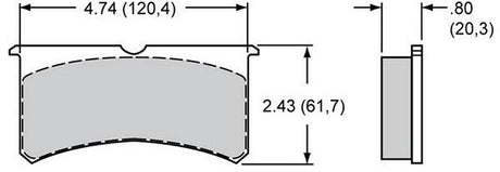 Wilwood PolyMatrix Brake Pad Set with A Compound WB15A-5938K - Prolink Performance