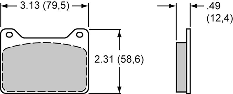 Wilwood PolyMatrix Brake Pad Set with A Compound WB15A-8809K - Prolink Performance