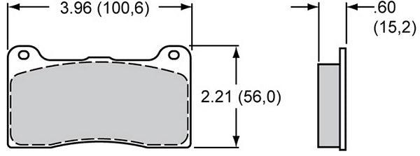 Wilwood PolyMatrix Brake Pad Set with E Compound WB15E-7266K - Prolink Performance