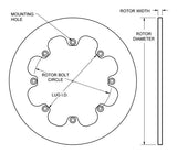 Wilwood 8 Bolt Standard Hole Mount Steel Rotor - Solid WB160-0201 - Prolink Performance