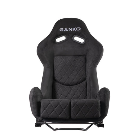 GANKO JP Seats Black Diamond Stitching GANKO JP - RECLINABLE SEAT - GLITTER SILVER SR