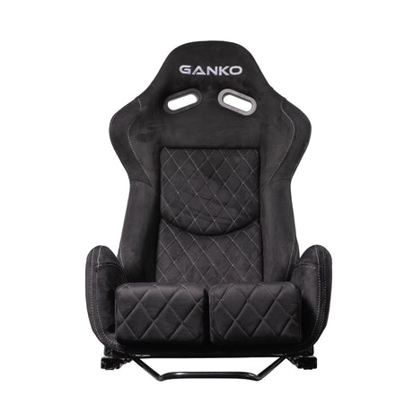GANKO JP Seats Silver Diamond Stitching GANKO JP - RECLINABLE SEAT - GLITTER SILVER SR