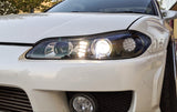 COPLUS Dual LED Projector Head lights LED Indicators for 99-02 Nissan S15 200sx Silvia