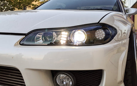 COPLUS Dual LED Projector Head lights LED Indicators for 99-02 Nissan S15 200sx Silvia
