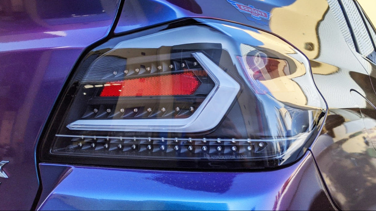 V5 Black White Bar LED Dynamic Tail lights for 2015-2021 Subaru WRX STI VA taillights