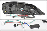 Smoke Fiber Sequential LED Taillights for 99-02 Nissan Silvia 200SX S15 Spec R black chrome tail lights