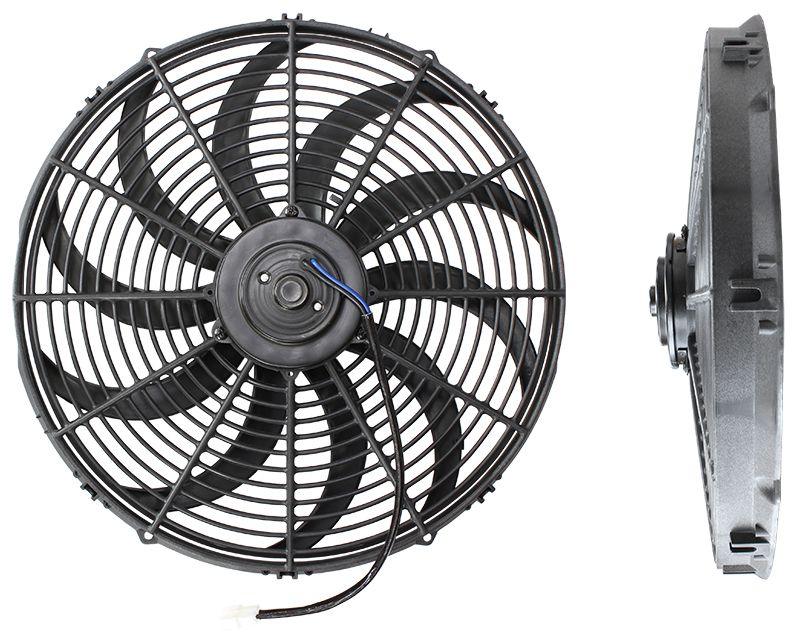 Aeroflow 16" Electric Thermo Fan 2000 CFM, Curved Blades, Reversible AProlink Performance