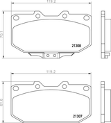 Nissan Silvia & Nissan Skyline Front Brake Pads - DBA Street Series DB1170SS - Prolink Performance