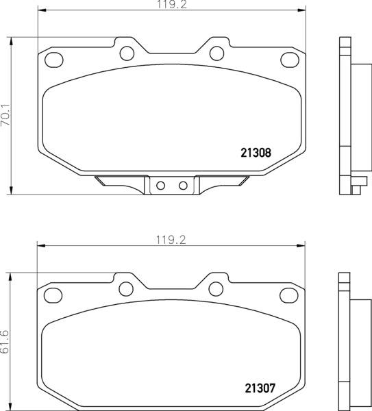 Nissan Silvia & Nissan Skyline Front Brake Pads - DBA Street Series DBProlink Performance