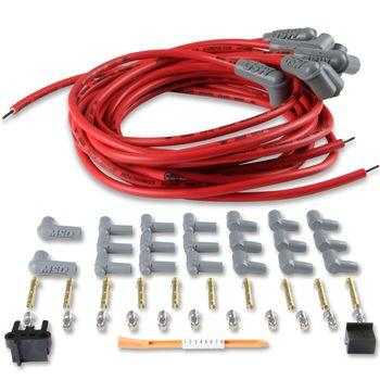 MSD Super Conductor Spark Plug Wire Set 8 Cyl 90° Plug, Socket/HEI CapProlink Performance